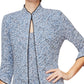 Alex Evenings Women's Printed Jacket And Top Set Blue Size Petite Medium