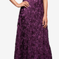 Alex Evenings Purple Lace Dress, Embellished Floral, Size 10