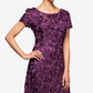 Alex Evenings Women's Embellished Lace A Line Gown Purple Size 14