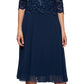 Alex Evenings Women's Mock Two-Piece Cocktail Dress Blue Size 14