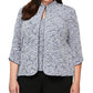 Alex Evenings Women's Printed Mandarin Jacket & Top Set Purple Size 3X