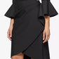 Alex Evenings Bell-Sleeve Draped Compression Sheath Dress Black Size 10