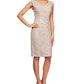 Alex Evenings Women's Cap Sleeve Sequined Lace Sheath Dress White Size 16 Petite
