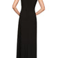 Alex Evenings Women's Embroidered Illusion Gown Black Size 8