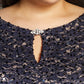 Alex Evenings Women's Embellished Keyhole Gown Blue Size Petite Small