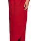 Alex Evenings Women's Floral Shoulder V Neck Gown Red Size 2
