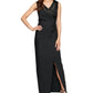Alex Evenings Women's Notched Collar Gown Black Size 6