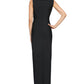 Alex Evenings Women's Notched Collar Gown Black Size 6
