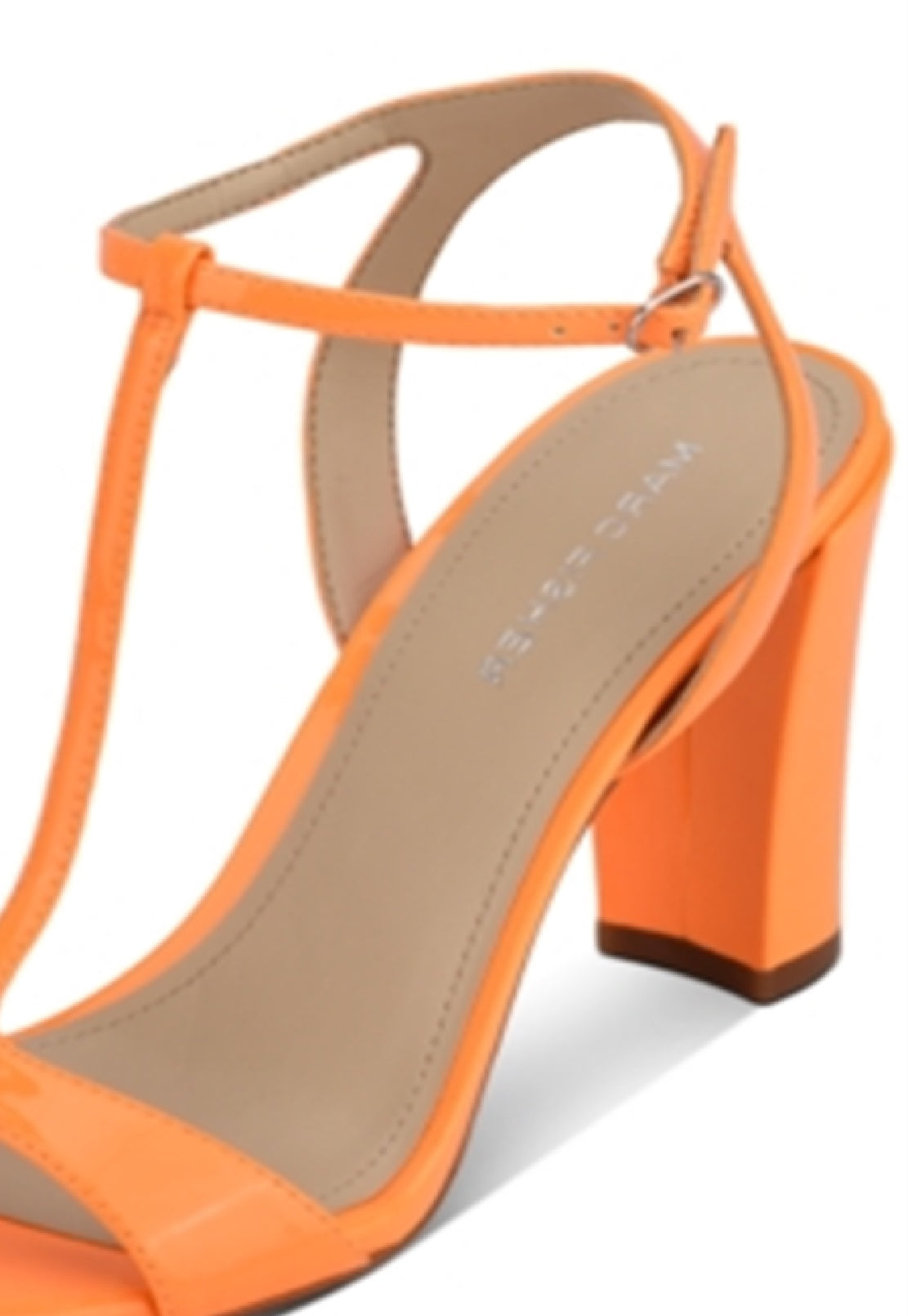 Marc Fisher Women's Toria T Strap Sandals Orange Size 9.5M