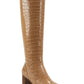 Marc Fisher Women's Revely Leather Knee High Boots Brown Size 8.5 M