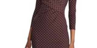 Ralph Lauren Women's 3/4 Sleeve Above the Knee Dress Purple Size 6 Petite