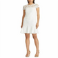 Ralph Lauren Women's Lace Yoke Crepe Dress White Size 16 Petite