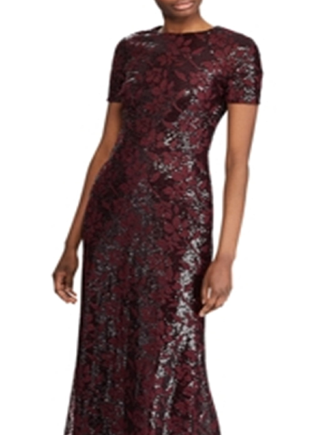 Ralph Lauren Women's Sequined Evening Gown Brown Size 16