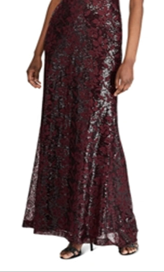 Ralph Lauren Women's Sequined Evening Gown Brown Size 16