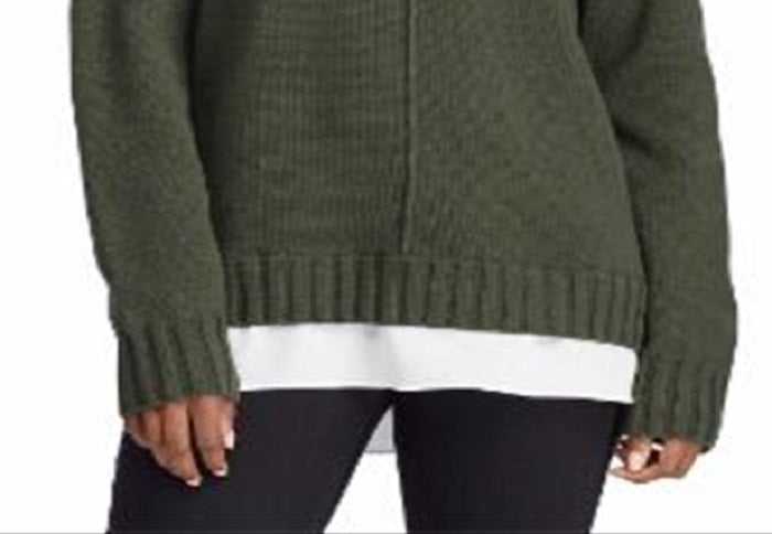 Ralph Lauren Women's Layered Cotton Blend Sweater Green Size X-Large