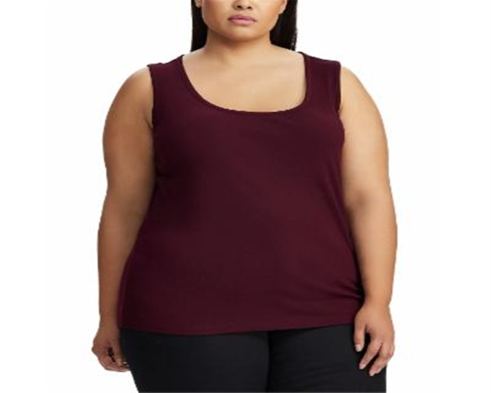 Ralph Lauren Women's Plus Tank Top Red Size 2X