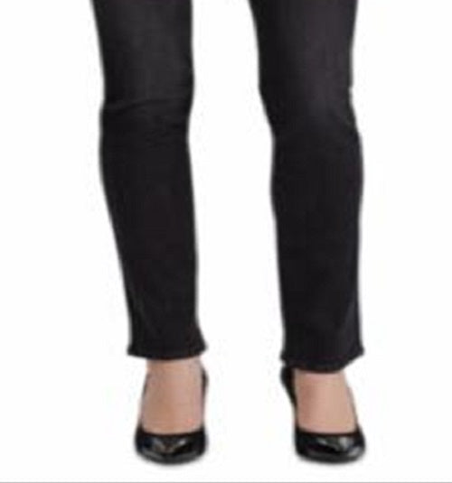 Ralph Lauren Women's Slimming Mid Rise Classic Straight Jeans Black Size 4 Petite
