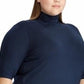 Ralph Lauren Women's Short Sleeve Turtle Neck Top Blue Size 2X