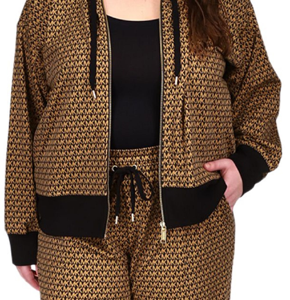 Michael Kors Women's Plus Logo Hoodie Black Size 1X