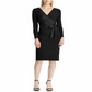 Ralph Lauren Women's Bow Detail Dress Black Size 14 Petite