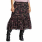 Ralph Lauren Women's Floral Print Georgette Skirt Black Size 12