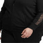 Ralph Lauren Women's Plus Lace Trim Fleece Jacket Black Size 2X
