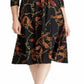 Ralph Lauren Women's Equestrian Print Jersey Dress Black Size 6 Petite