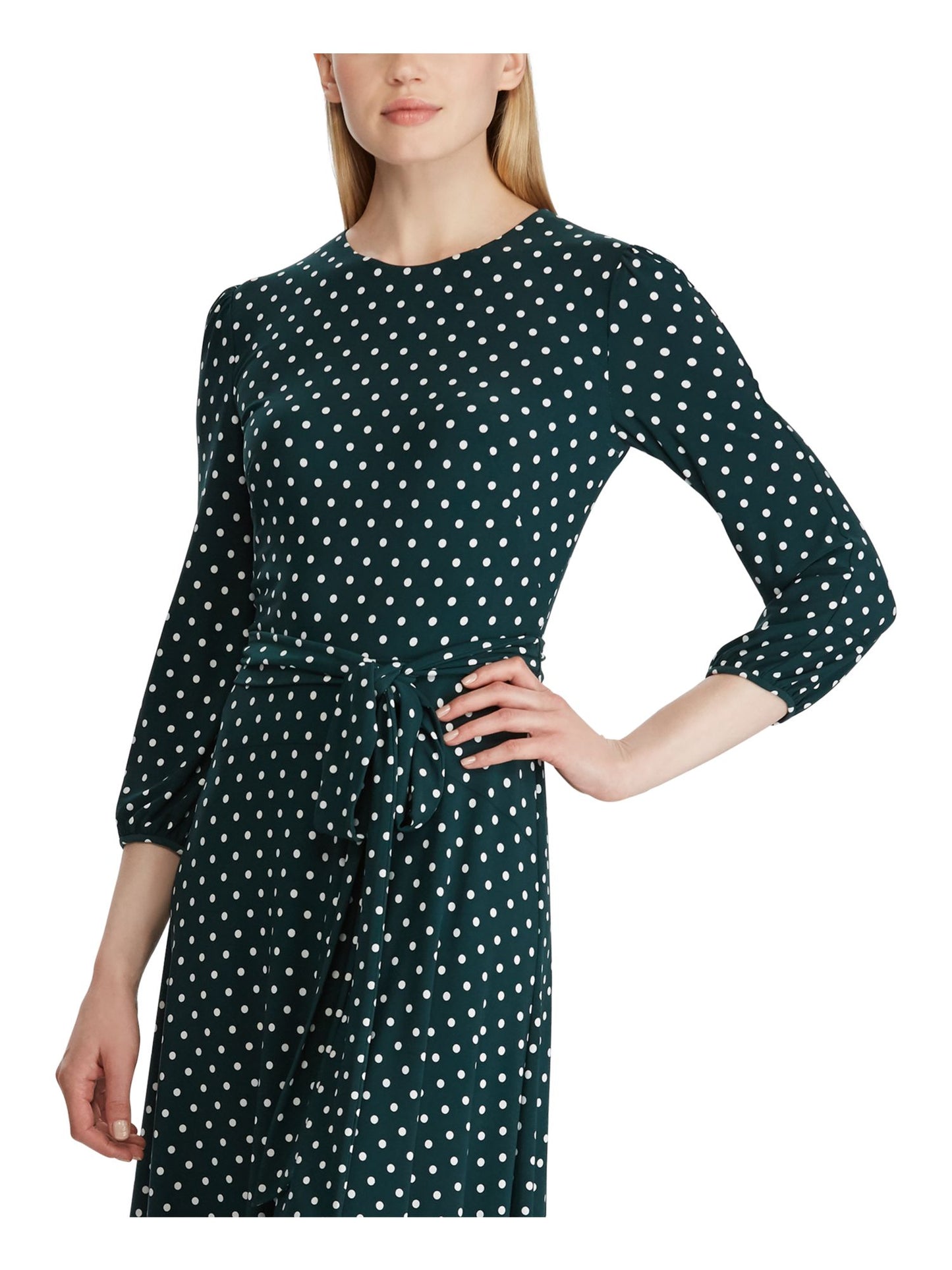 Ralph Lauren Women's Polka Dot A-Line Dress Black Size 6