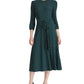 Ralph Lauren Women's Dress Polka Dot Belted Green Size 8