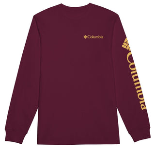 Columbia Men's Fundamentals Graphic Long Sleeve T-Shirt Red Size X-Large