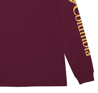 Columbia Men's Fundamentals Graphic Long Sleeve T-Shirt Red Size X-Large