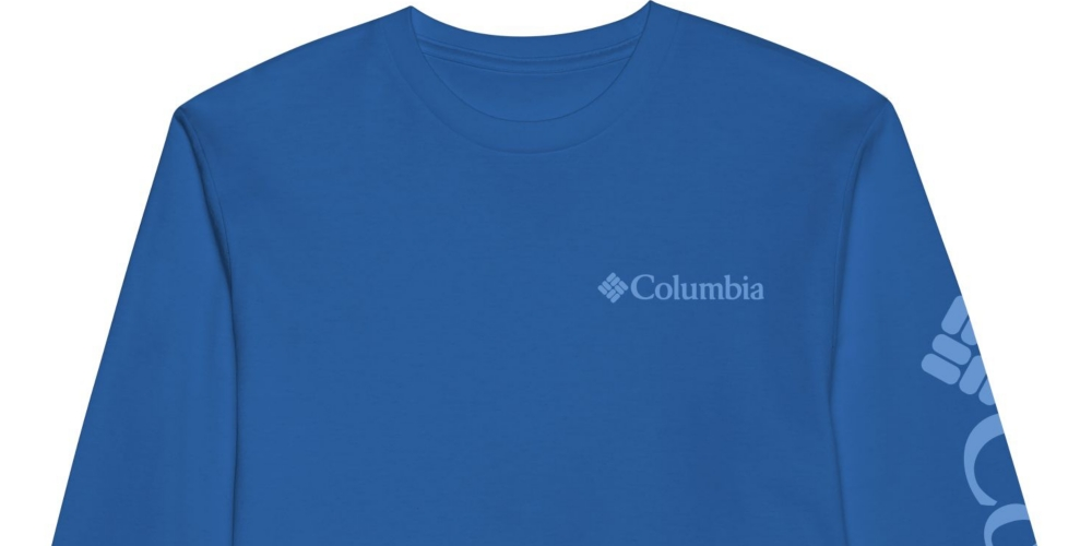 Columbia Men's Fundamentals Graphic Long Sleeve T-shirt Blue Size Large