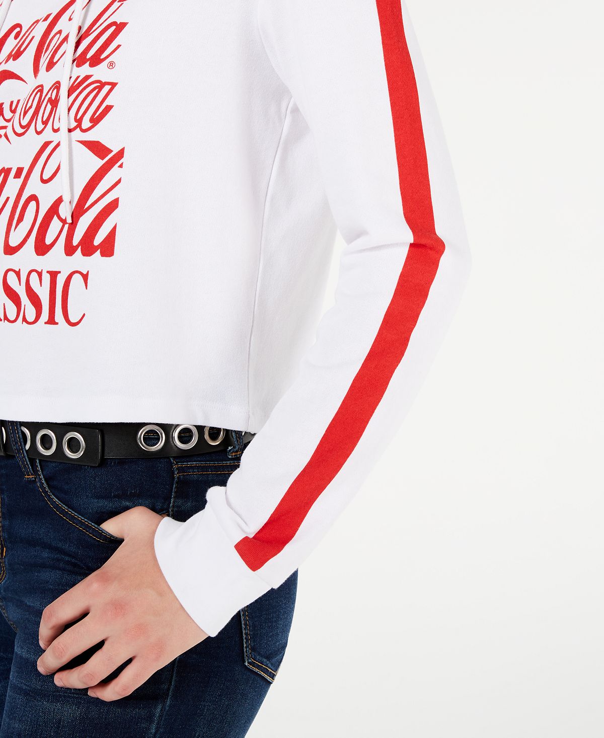 Love Tribe Junior's Coca Cola Graphic Hoodie White Size X-Large