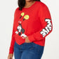 Love Tribe Women's Trendy Plus Mickey T-Shirt Red Size 1X