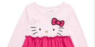 Hello Kitty Little Gir'ls Peplum Top Red Size 4