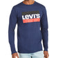 Levi's Men's Sportswear Logo Graphic Shirt Blue Size Large