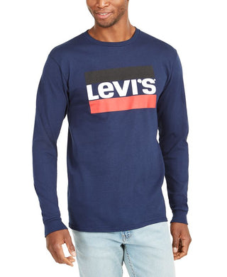 Levi's Men's Sportswear Logo Graphic Shirt Blue Size Large