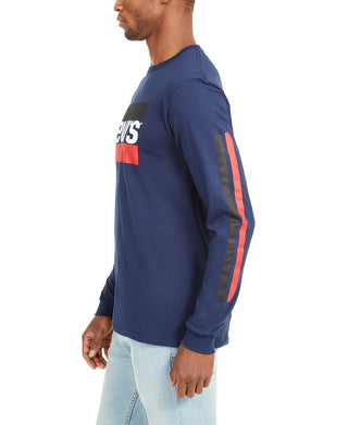 Levi's Men's Sportswear Logo Graphic Shirt Blue Size Large