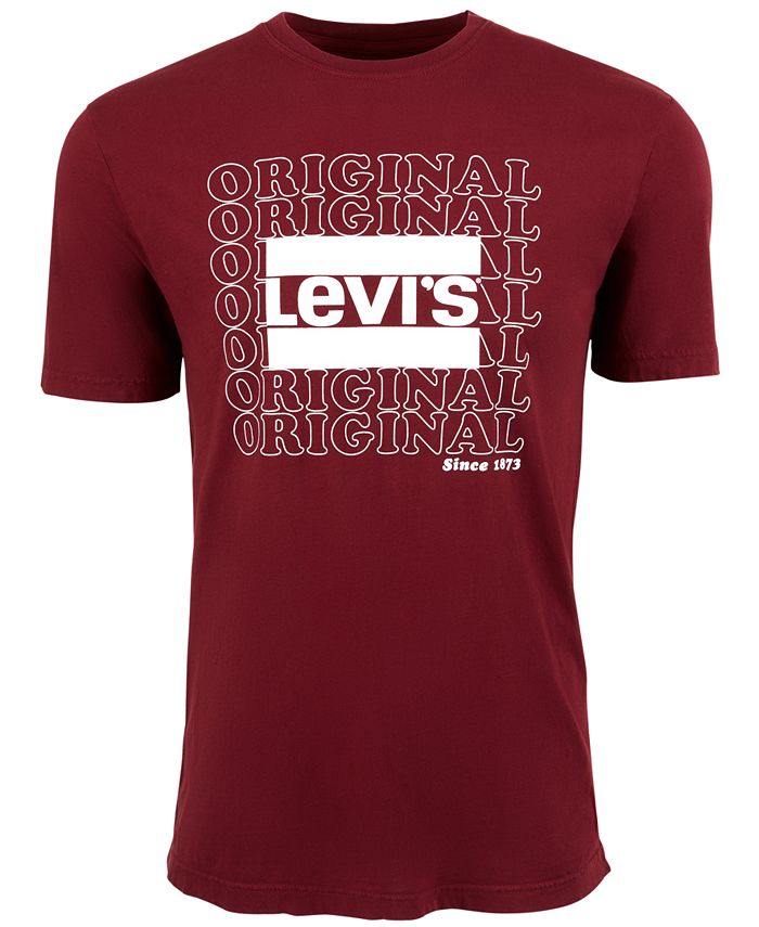 Levi's Men's Original Logo Graphic T-Shirt Red Size Large
