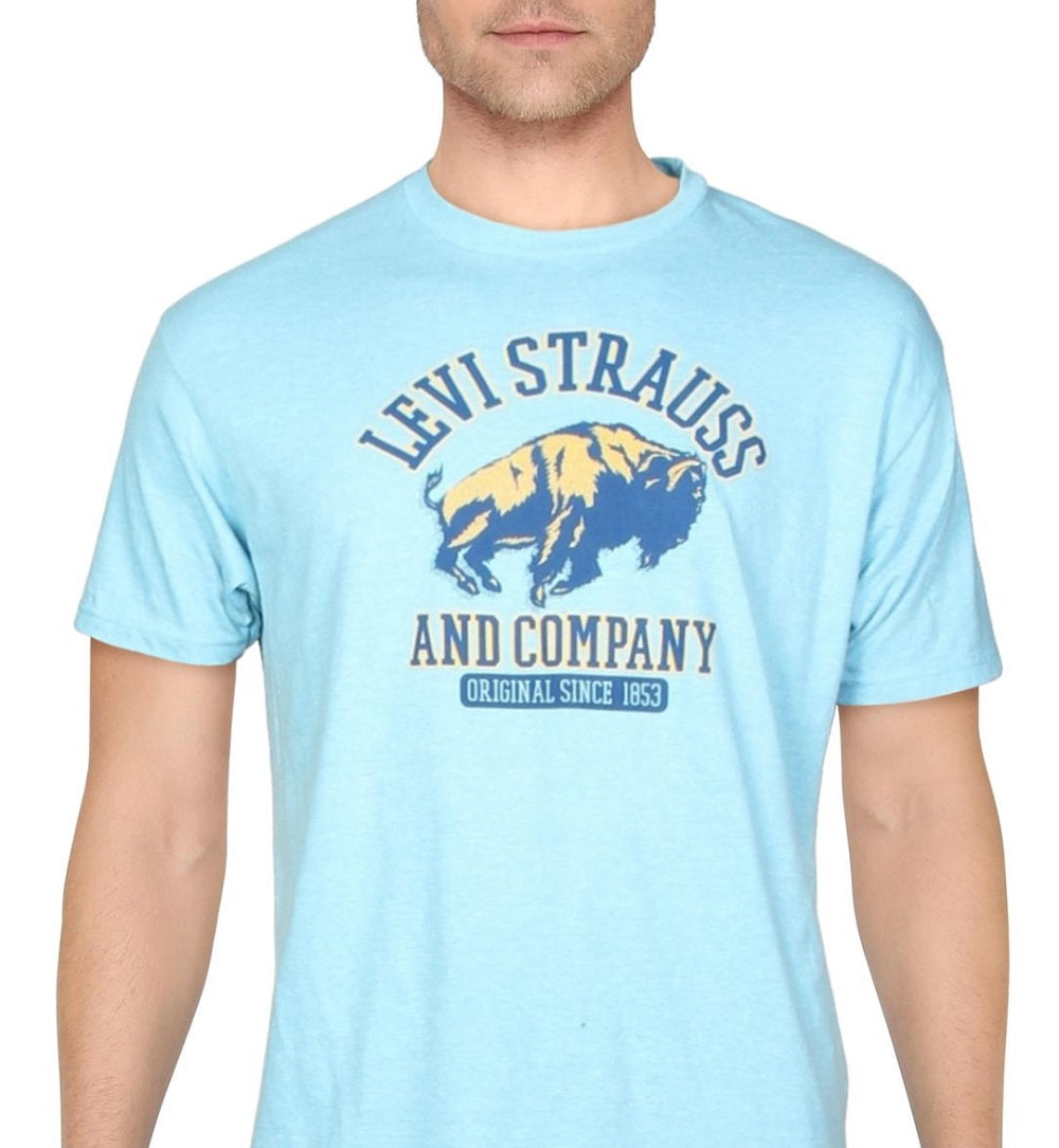 Levi's Men's Buffalo Graphic T-Shirt Blue Size X-Large