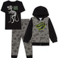 Jem Little Boy's 3 Pc Dino Hunter Hoodie T-Shirt & Joggers Set Gray Size 5