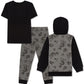 Jem Little Boy's 3 Pc Dino Hunter Hoodie T-Shirt & Joggers Set Gray Size 5