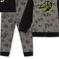 Jem Little Boy's 3 Pc Dino Hunter Hoodie T-Shirt & Joggers Set Gray Size 5