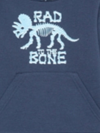 Jem Toddler Boy's Rad To The Bone Hoodie Blue Size 2