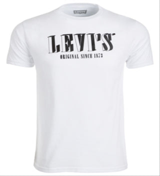 Levi's Men's Cotton Logo Holocene T-Shirt White Size Medium