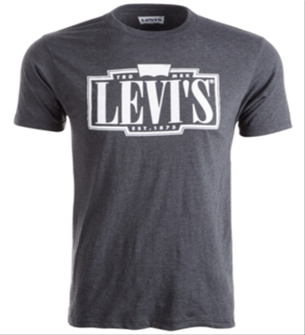 Levi's Men's Tracking Logo Graphic T-Shirt Gray Size Medium