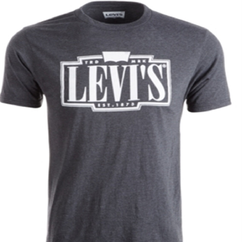 Levi's Men's Tracking Logo Graphic T-Shirt Gray Size Medium