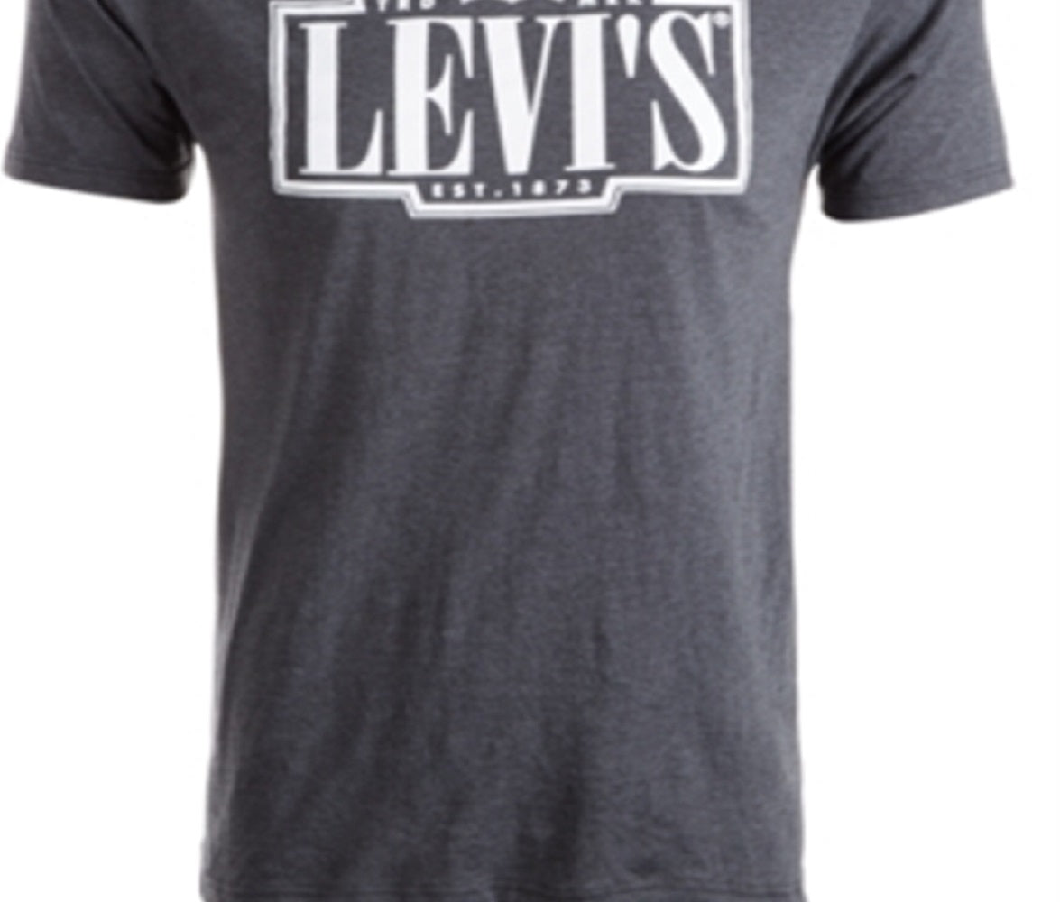 Levi's Men's Tracking Logo Graphic T-Shirt Gray Size Medium