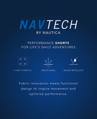Nautica Men's Navtech Performance Stretch Shorts Blue Size 38