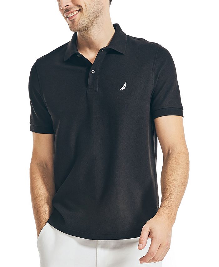 Nautica Men's Sustainably Crafted Classic Fit Deck Polo Shirt Black Size XX-Large